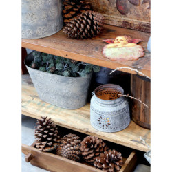 Vánoční kovová závěsná dekorace anděl Angel Vintage - 14*16 cm
