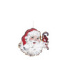 Vánoční kovová závěsná dekorace Santa Vintage - 16*16 cm
