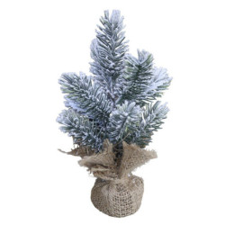 Zasněžený vánoční stromek jedle v jutě Fleur Fir Snow - 20cm