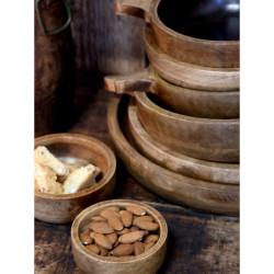Dřevěná servírovací miska z mangového dřeva Tours Bowl - Ø 25*5 cm/ 1100ml