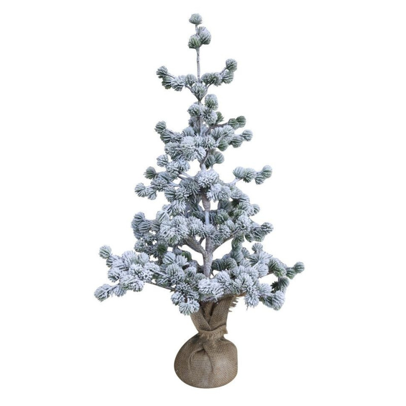 Zasněžený vánoční cedrový stromek v jutě Cedar snow - 80cm