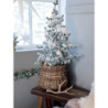 Zasněžený vánoční cedrový stromek v jutě Cedar snow - 80cm