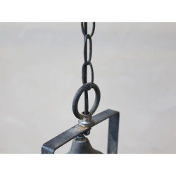 Industriální černé kovové závěsné světlo Fact - Ø24*26 cm