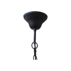 Industriální černé kovové závěsné světlo Fact - Ø24*26 cm