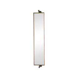 Bronzové antik otočné nástěnné zrcadlo Marry - 27*13*144 cm