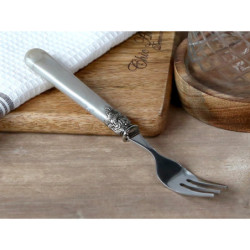 Dezertní vidlička antique champagne Linas - 17cm