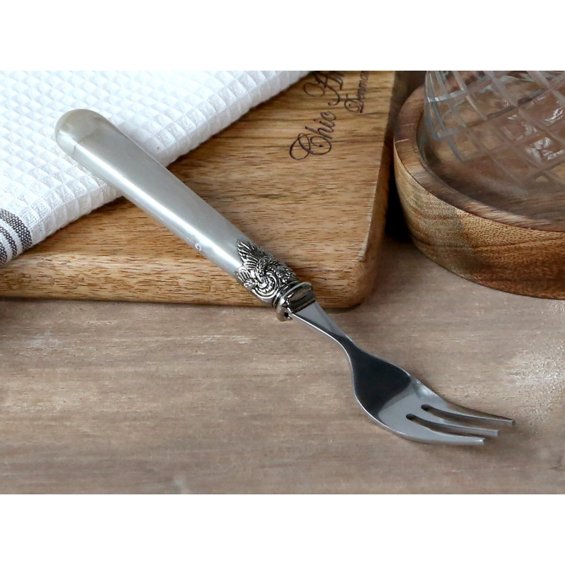 Dezertní vidlička antique champagne Linas - 17cm