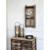 Hnědá dřevěná retro nástěnná skříňka na klíče - 26*12*60cm