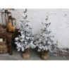 Zasněžený vánoční cedrový stromek v jutě Cedar snow - 80cm