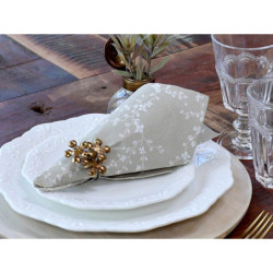 Latté papírové ubrousky s kvítky - 33*33 cm (20ks)