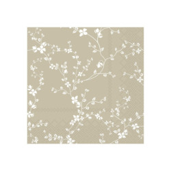 Latté papírové ubrousky s kvítky - 33*33 cm (20ks)
