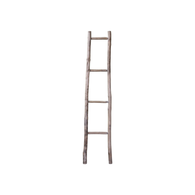 Hnědý dřevěný věšák na ručníky žebřík Patien - 36*4*159 cm