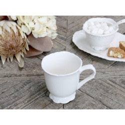 Porcelánový hrnek s krajkou Provence lace - 10cm / 0.3L