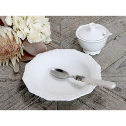 Porcelánový polévkový talíř s krajkou Provence lace - Ø 21cm / 0.25L