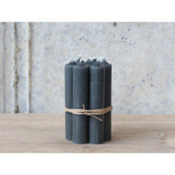 Granitová úzká krátká svíčka Short dinner coal - Ø 2 *11cm / 4.5h