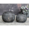 Zinkový kovový vintage svícen Vire zinc - Ø 10*7 cm