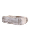 Bílá dřevěná retro bedýnka Brick old white - 30*15*10 cm