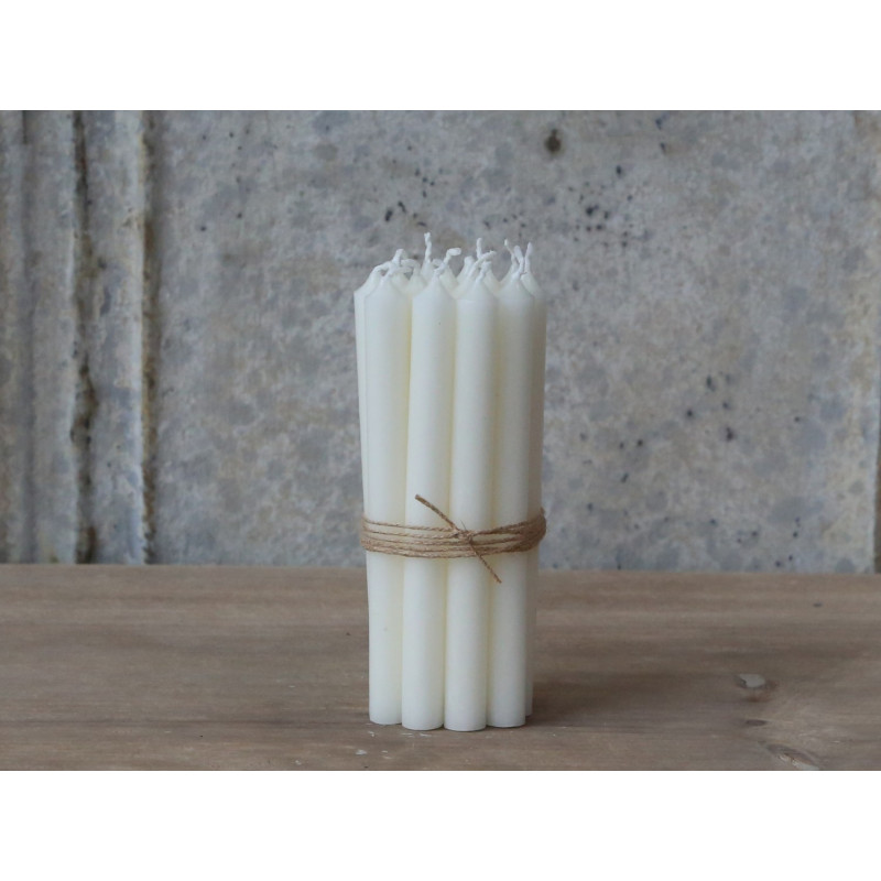 Perlová úzká svíčka Taper Mother of pearl - Ø 1,2 *13cm / 2.5h