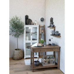 Hnědý obal na květináč s proutěným vzorem Corte I -  Ø 39*38cm