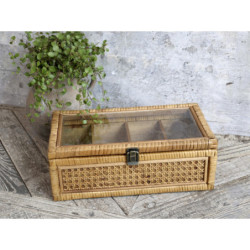 Ratanový box s bambusovým výpletem Francesca French - 36*21*13cm