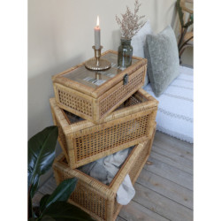 Ratanový box s bambusovým výpletem Francesca French - 36*21*13cm