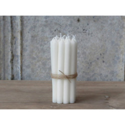 Bílá úzká svíčka Taper white - Ø 1,2 *13cm / 2.5h