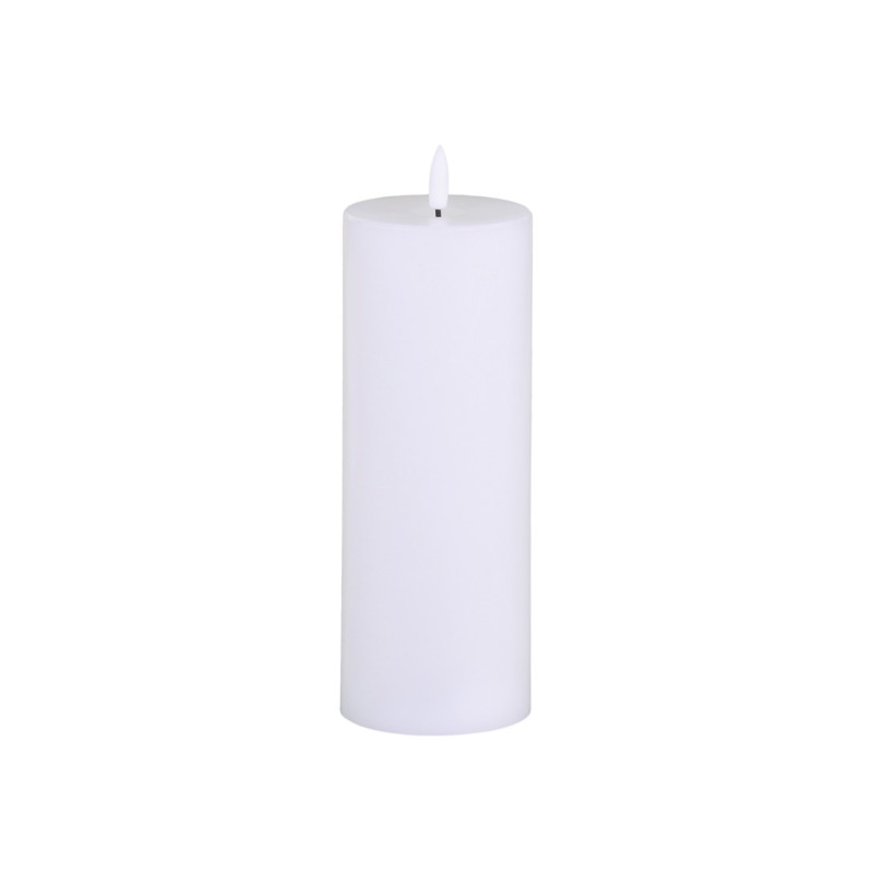 Bílá široká a vysoká svíčka na baterie Candle led - Ø 7,5 *20cm /2xAA
