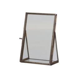 Fotorámeček s mosazným antik kovovým rámem Pearl - 11*6*16 / 10*15 cm