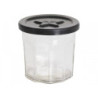 Skleněná dóza s černým víčkem French Jam - Ø 9*8,5 cm