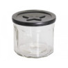 Skleněná dóza s černým víčkem French Jam - Ø 13*11 cm