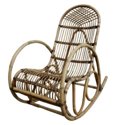 Přírodní ratanové houpací křeslo Old French - 58*106*100 cm