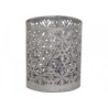 Zinkový antik svícen s květy Flowers - Ø 8*10cm