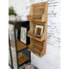 Nástěnná dřevěná police na časopisy Magazine rack - 35*15*90 cm