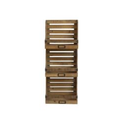 Nástěnná dřevěná police na časopisy Magazine rack - 35*15*90 cm