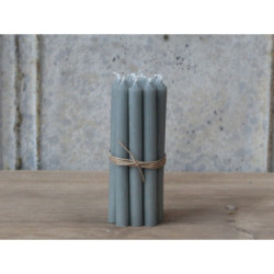Šedá úzká svíčka Taper grey - Ø 1,2 *13cm / 2.5h
