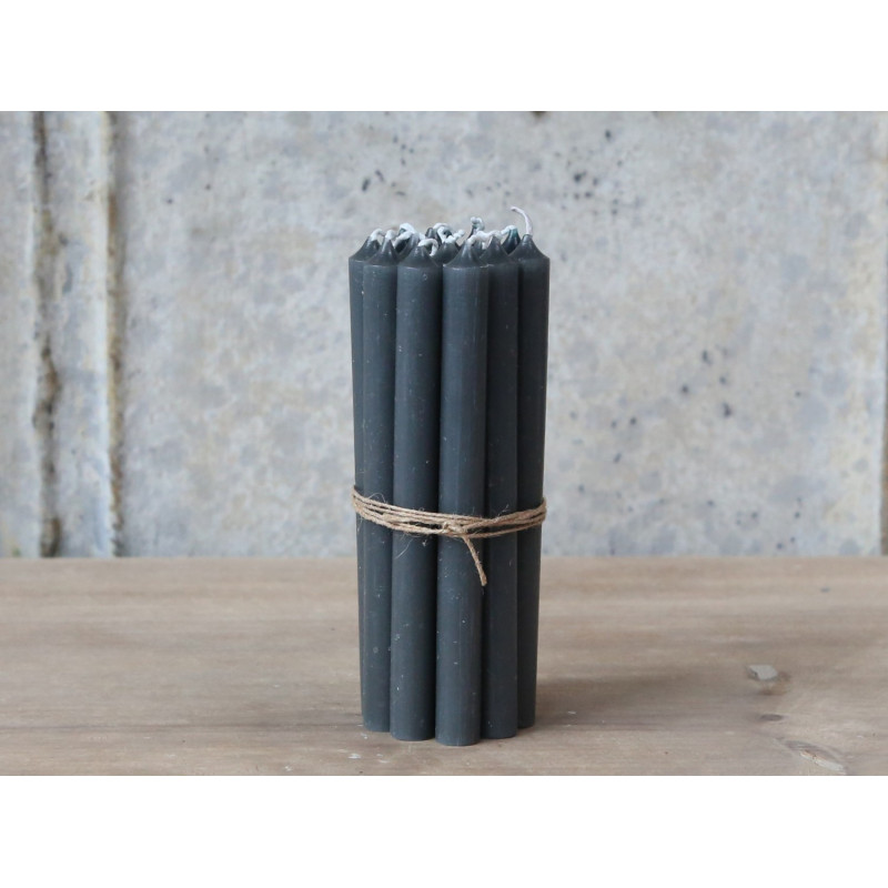 Granitová úzká svíčka Taper coal - Ø 1,2 *13cm / 2.5h