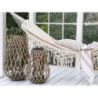 Béžová režná bavlněná hamaka se střapci Hammock - 150*245 cm