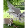 Béžová režná bavlněná hamaka se střapci Hammock - 150*245 cm