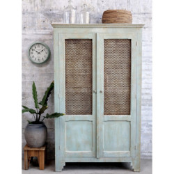 Opálová antik dřevěná skříň French antiek  - 113*44*184cm