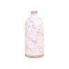 Keramická dekorační váza s růžovými kvítky Floral Cannes - Ø 11*26cm
