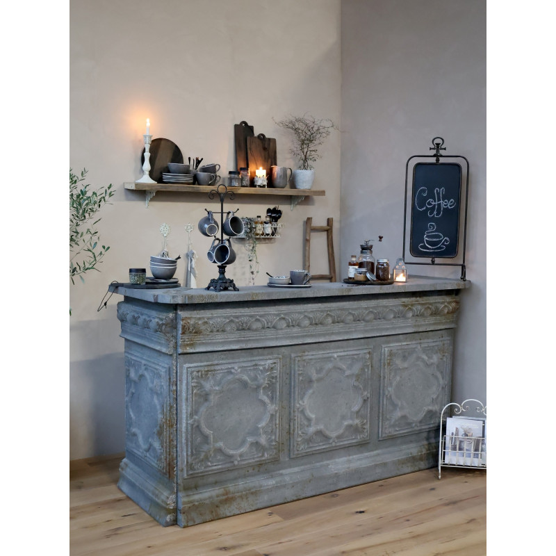 Mocca antik barový pult Vintage desk - 217*76*118 cm