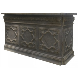 Mocca antik barový pult Vintage desk - 217*76*118 cm