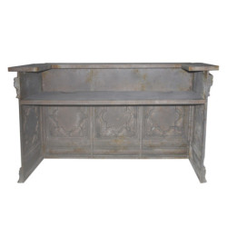 Mocca antik barový pult Vintage desk - 217*76*118 cm