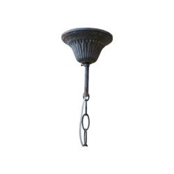 Šedý antik ručně vyrobený lustr s listy Chillié - 31*52cm/E14/ 60W