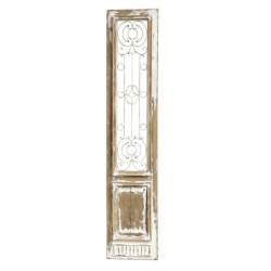 Krémovo-hnědý antik dekorativní panel na postavení Sutt French - 41*4*198cm