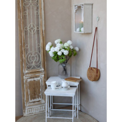 Krémovo-hnědý antik dekorativní panel na postavení Sutt French - 41*4*198cm