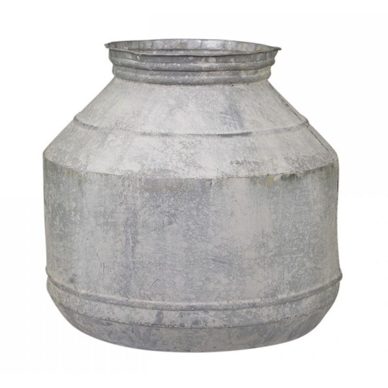 Dekorační plechový antik květináč Flowia - Ø 41*37cm