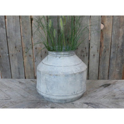 Dekorační plechový antik květináč Flowia - Ø 41*37cm