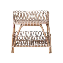 Ratanový antik stolek s dekorační obrubou Braide - 52*26*60cm