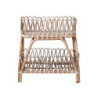 Ratanový antik stolek s dekorační obrubou Braide - 52*26*60cm